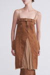 OUDE WAAG Washing Cowboy Deolition Dress OW-23SS-DS03 reddish brown